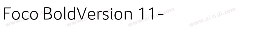 Foco BoldVersion 11字体转换